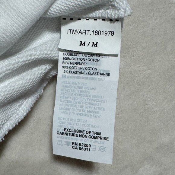 Puma Hoodie Pullover Long Sleeve White Kangaroo Pocket Women's M (New with Tags) - Picture 9 of 12